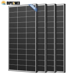 RVPOZWER 200W/400W/800W Bifacial Solar Panel 18BB N-Type Mono Cells High-Efficiency PV Power for Home Rooftop Off-Grid Outdoor