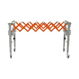 Roller Conveyor, Adjustable Conveyor Roller 51in, Orange, Max Load 110.23lbs, Sturdy Iron Anti-Rust, Adjustable Height & Length for Table Saw or Planer Transport