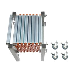 Roller Conveyor, Adjustable Conveyor Roller 51in, Orange, Max Load 110.23lbs, Sturdy Iron Anti-Rust, Adjustable Height & Length for Table Saw or Planer Transport