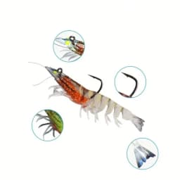 1pc Soft Shrimp Style Soft Plastic Fishing Lures, High Quality Durable Freshwater & Saltwater Swimbaits, Suitable For Bass Fishing