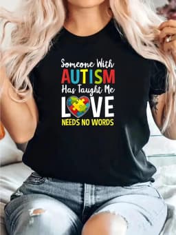 Autism Awareness Puzzle Piece Teacher 1 Pcs Women's Plus Size-Shirt Funny Oversized Graphic Short Sleeve Tee Novelty