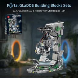 GLaDOS Portal 2 with LED Motor Building Blocks Decrypt Puzzle Game Evil Robot Aperture Lab Brick Model Kit Boys Toy Adults Kid Gift 1976PCS
