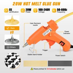 Nilight Car Dent Puller Paintless Dent Repair Kit Adjustable Lifter Glue Gun Rubber Hammer Tap-Down Pen 18 Puller Tabs Removal Tool for Car Refrigerator Dents Hail Damage Door Body Ding