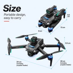 ZNLYRION S159 Brushless GPS Drone with 8K Camera 5G FPV Optical Flow Hover and 20Mins Flight Time