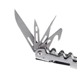 SOG 19 in 1 PowerLitre Mini Multi-tool Pliers 5 Inch Stainless Steel Folding EDC Pocket Knife With Wine Corkscrew Screwdriver Wire Cutter Scissors Can Bottle Opener For Camping Car Travel Survival Daily Carry, Portable Outdoor Emergency Repair Hand Tools