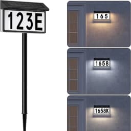 Solar-Powered Digital Door Number Light, Decorative Led House Number Light, Guide Light, Recessed Installation - for Houses, Villa Indicator Light, Solar-Powered Suitable for Villas, Lawns, Parks, Gift Light
