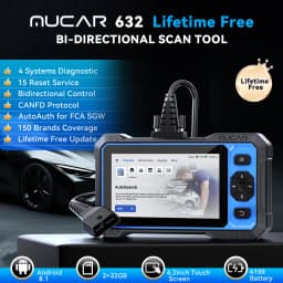 MUCAR 632 AI Automotive Tools Life Free Obd2 Scanner CANFD 15 Reset 4 System Life Free Bidirectional Diagnostic Auto OBD Scanner