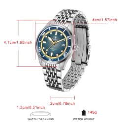 CADISEN Automatic Mechanical Watch Man Silver Business Casual Waterproof Watch Japan MIYOTA 8215 Movement Luminous Men's Watch