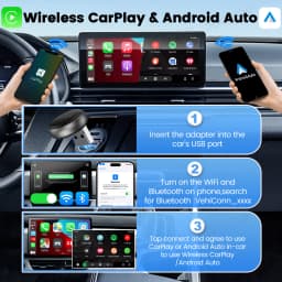 Mini Ultra 3 CarlinKit 5.0 Wireless Adapter Wireless CarPlay Android Auto For OEM Car Plug & Play WiFi Bluetooth Auto Connection