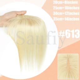 5cmx9cm Highlights Brown Human Hair Toppers With Bangs Women Clip in Hair Toppers for Thinning hair Brown Blonde Hairpieces