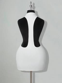 Solid Color Backless Bodycon Mini Dress White Sexy Club Party Dress