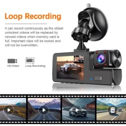 2 Camera Dash Cam W/ IR Night Vision Loop Recording & 2" IPS Screen 1080P , DVR recorder, video recorder, Vehicle DVR