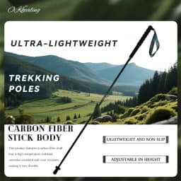 Local+ Carbon City Walking Running Sticks Lightweight T800 Carbon Fiber Collapsible Telescopic Pole Hiking Cane Trekking Poles