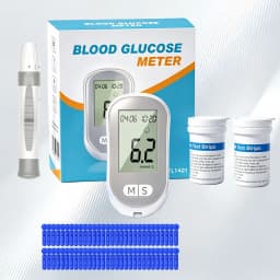 Portable Blood Glucose Meter, High Accuracy Glucose Testing Device with Memory Function, Easy Operation Home Health Monitor for Family