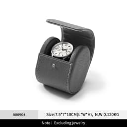 Oirlv Faux Leather Watch Box Premium Watch Storage Case & Watch Holder – Portable Watch Case for Travel/Daily Use Black & Brown