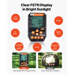 SucceBuy Waterproof Metal Detector 12" High Accuracy Gold Detector Adults Display Headphones 7 Modes Adjustable IP68 for Hunting