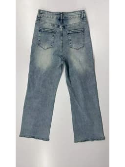 Women High Waist Ripped Wide Leg Jeans Vintage Light Wash Distressed Hole Denim Pants Streetwear Baggy Loose Fit Flare Jeans Y2K Grunge Aesthetic Casual Daily Trousers For Ladies