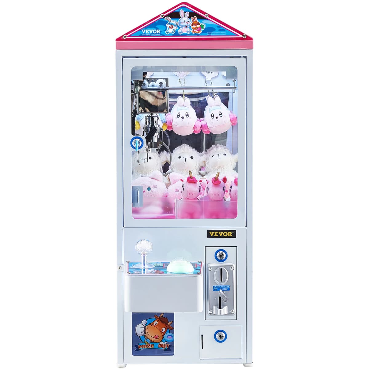SucceBuy Claw Machine 0-3” Jaw Diameter 0-5” Jaw lifting Crane Prize Grabber Commercial Arcade Game Toys For Kids Boys &Girls