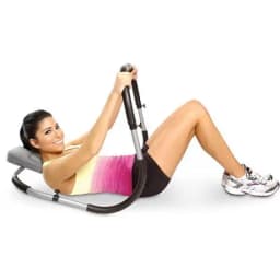 Barbell Ab Exerciser for Core Strength Training and Muscle Toning at Home or Gym