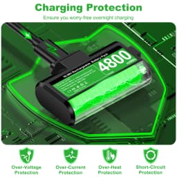 BEBONCOOL 2×4800mWh Rechargeable Battery Pack for Xbox One Xbox Series X|S+Charging Cable