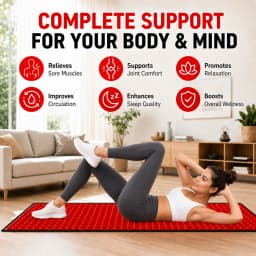 Red Light Therapy Mat 660nm& 850nm Red Light Therapy Pad Adjustable Timer & Intensity