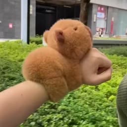 Cute Capybara Bracelet Wrist Lying Down Doll Capybara Doll Snap Ring Cute Plush Toy Ugly Doll