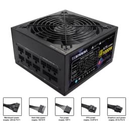 1000W Power Supply 80+ Gold, Full Modular, ATX 3.0 Gaming PSU, 130mm Low Noise Fan, 20+4Pin | 4+4Pin CPU