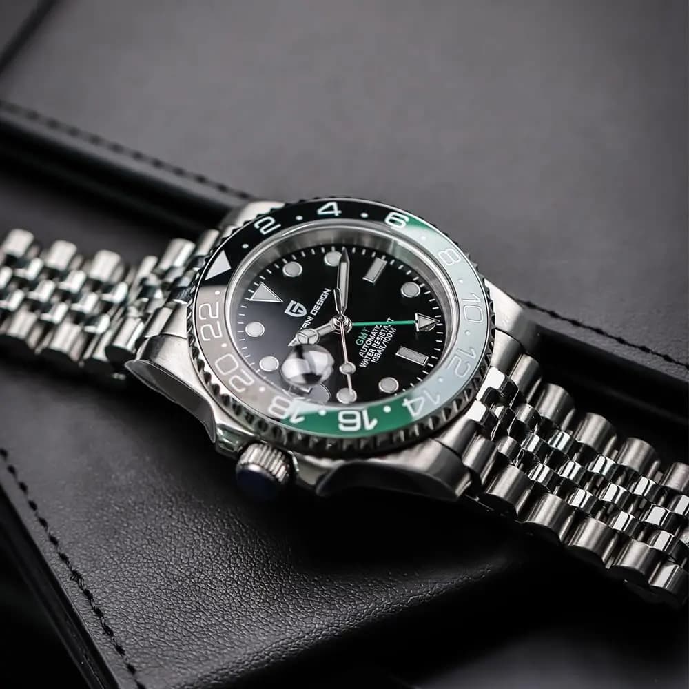 PAGANI DESIGN New 1662 Men Watch GMT Mechanical Wristwatch 40mm Automatic Watch for Men's Stainless Steel Waterproof Watches Man