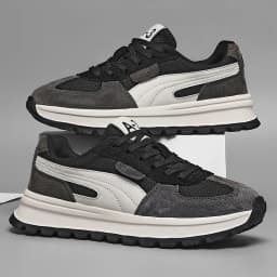 New Casual Sneakers Men Sports Shoes Autumn Fashionable British Style Soft Sneakers Trendy Running Shoes Vintage Versatile Casual Thick