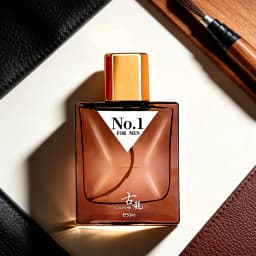 50ml No.1 Men's Leather Woody Cologne, Long Lasting Masculine Eau de Toilette, Grapefruit Mint Tangerine Top, Rose Cinnamon Spice & Amber Leather Base, Daily Business Dating Party Fragrance Gift for Him