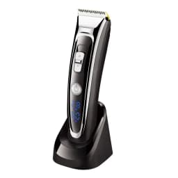 Surker LCD Ceramic Blade Hair Trimmer Low-Noise Electric Clipper Fast-Charging Shaver with Base - Precision Grooming Tool