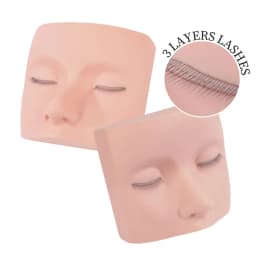 Lash Mannequin Head Makeup Mannequin Head Eyelash Extensions Practice Face Model, Soft Elastic Silicone Eyelash Mannequin Head