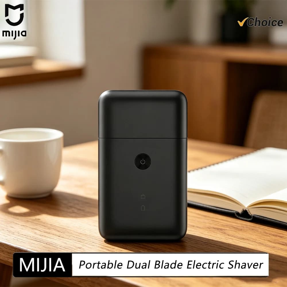 New Xiaomi Mijia Electric Shaver Reciprocating Dual Blade MSW201 IPX7 Ultra-thin Portable Magnetic Suction Noise Reduction Blad