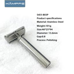 Kampfe Manual CNC Stainless Steel Polishing Double Edge Safety Razor Beard Shaver Father’s Day gift