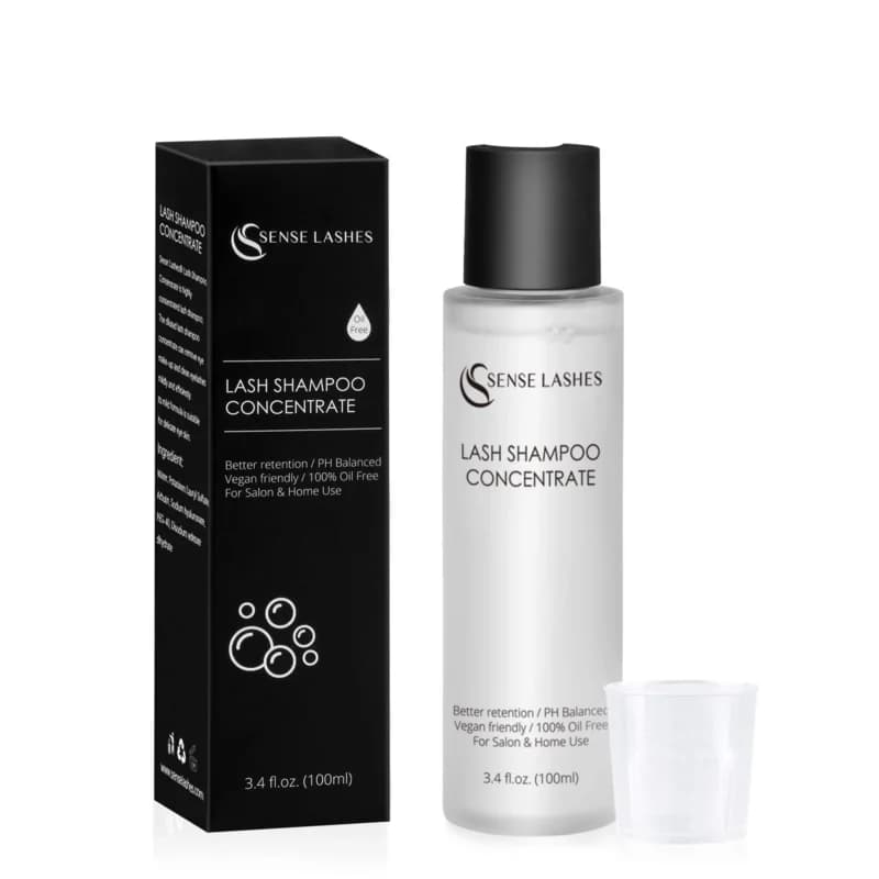 SENSE LASHES Lash Shampoo Concentrate No Stimulation Lash Cleanser DIY Professional Eyelash Extension Bath Foam Makeup Remover