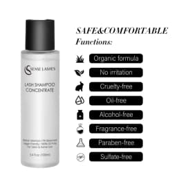 SENSE LASHES Lash Shampoo Concentrate No Stimulation Lash Cleanser DIY Professional Eyelash Extension Bath Foam Makeup Remover