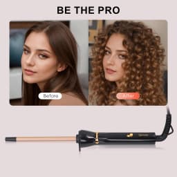 Haetteker Mini Curling Iron Small 9mm Airy Bangs Short Hair Wave Electric Hair Curler for Men And Women