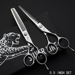 5.5/6.0/6.5/7.0 Inch Reversed Scissors Hair Scissors Professional Barber Hairdressing Cutting Thinning Set salons shears