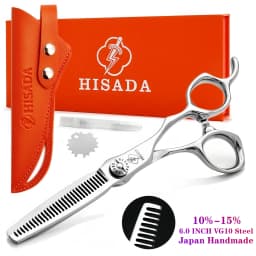 HISADA Barber Scissors, Professional Hair Cutting Scissors 6.0 Inch, Japanese Handmade VG10 Steel, Super Sharp and Wear-Resistan