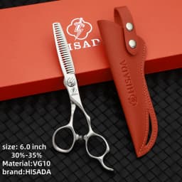 HISADA barber Scissors black suit 6.0/6.5/7.0/inch Professional hair scissors Made of VG10 material barber scissors
