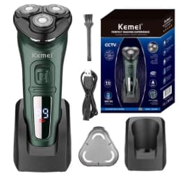 Kemei 2805 LCD Display IPX7 Waterproof Electric Shaver for Men Wet Dry Beard Electric Razor Facial Shaving Machine Rechargeable