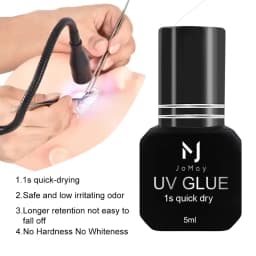 JOMAY 10 Bottles 5ml UV Eyelash Glue Quick Drying In 1 Second 75DAYS Lasting Lash Glue No Nrritation Eyelash Extension Adhesive