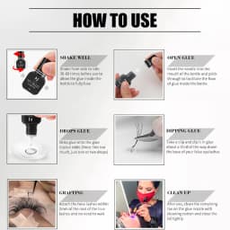 JOMAY 10 Bottles 5ml UV Eyelash Glue Quick Drying In 1 Second 75DAYS Lasting Lash Glue No Nrritation Eyelash Extension Adhesive