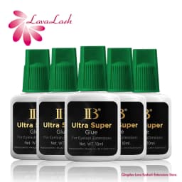 5 Bottles 10ml Korea IBeauty Ultra Super Glue Eyelash Extensions 2S Fast Drying IB Green Cap Lash Glue Makeup Tools Beauty Shop