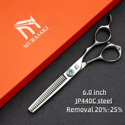 6 inch Professional Barber Scissors,High Quality Japanese 440C Steel Hairdressing Scissors,Sharp and Durable Hair Cutting Tools,