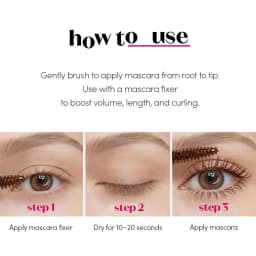 ETUDE Curl Fix Mascara 02 Brown,Smudge-Proof & Volume-Boosting,Lash Holding Power & Natural Finish,Korean Cosmetic,Korean Makeup