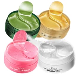 240pcs=120pairs Eye Patches Hyaluron Acid & Gold & Seaweed & Black Pearl Hydrating Moisturizing Crystal Collagen Gel Eye Mask