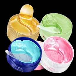 240pcs=120pairs Eye Patches Hyaluron Acid & Gold & Seaweed & Black Pearl Hydrating Moisturizing Crystal Collagen Gel Eye Mask