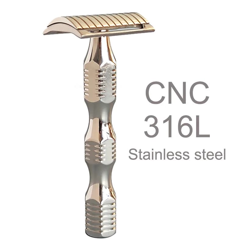Dscosmetic T7 316L Stainless Steel Double Edge Safety Razor