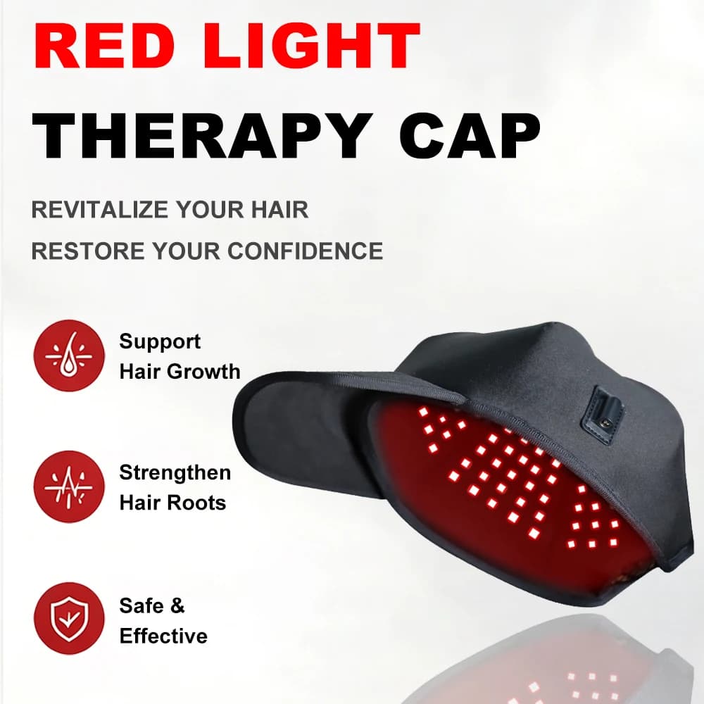 24W 180 LED Red Light Therapy Cap for Hair Growth Scalp Care Hair Wellness, Beauty Hat USB Plug-in LED Device